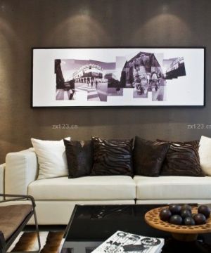 现代简约风格客厅沙发背景墙效果图片