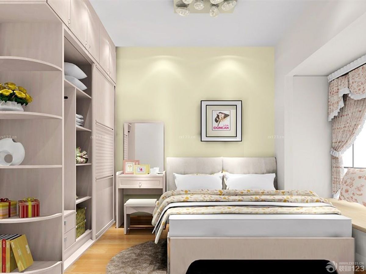 最新80平米卧室衣柜设计装修效果图片