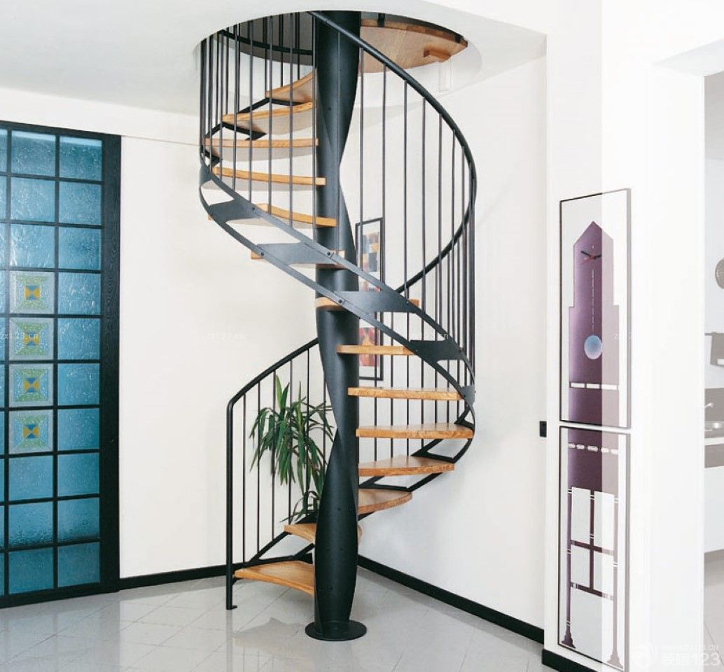 2023经典家装复式楼梯设计图铁艺楼梯装修实景图欣赏