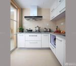 现代家装风格90平米小户型厨房白色橱柜装修图片