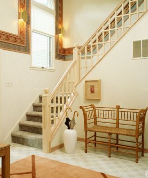 最新美式风格小复式室内楼梯装修效果图片