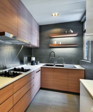 家装90平米小户型厨房墙面置物架装修效果图
