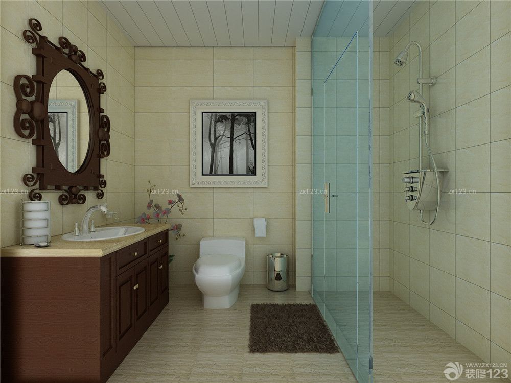 2025卫生间浴室玻璃隔断装修图片大全