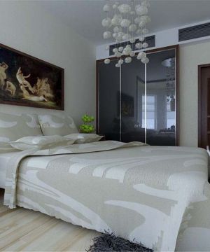 最新现代卧室衣柜玻璃门装修效果图片大全