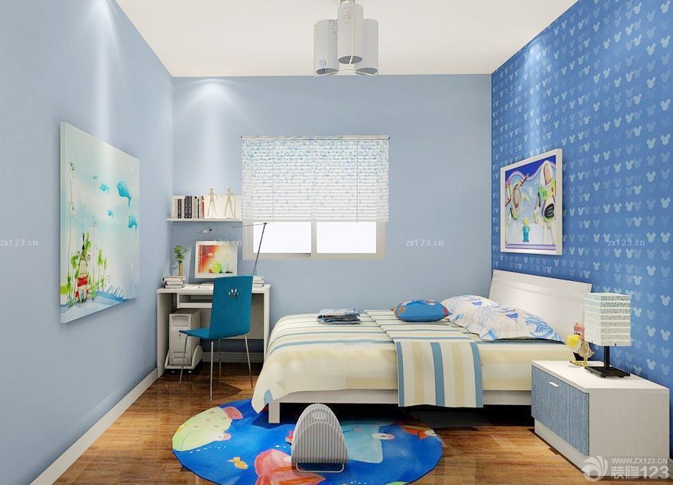80平米小户型室内卧室壁纸装修设计图片