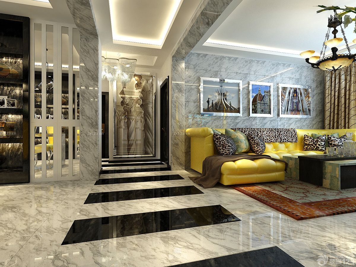 最新时尚别墅玄关设计装修效果图片