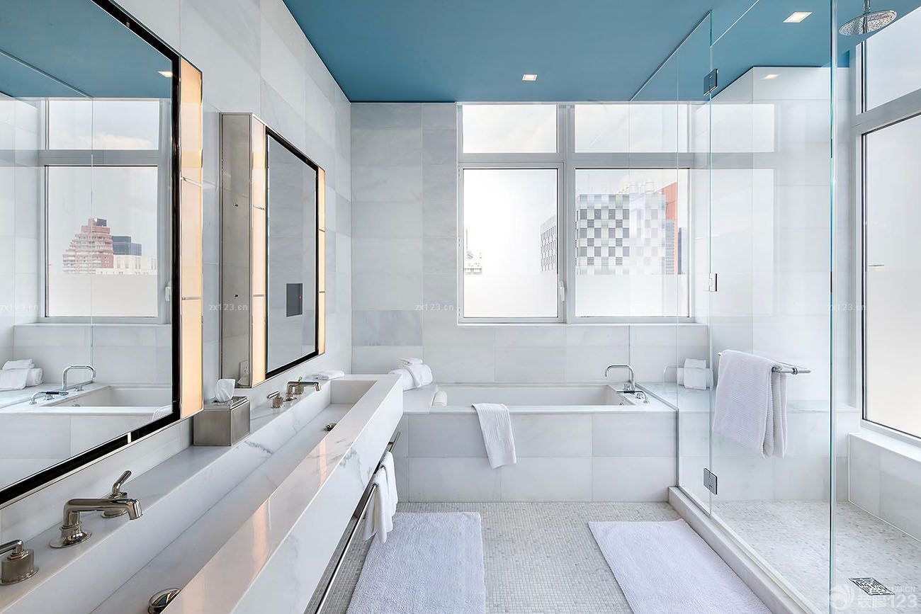 别墅室内简约卫生间设计效果图片欣赏