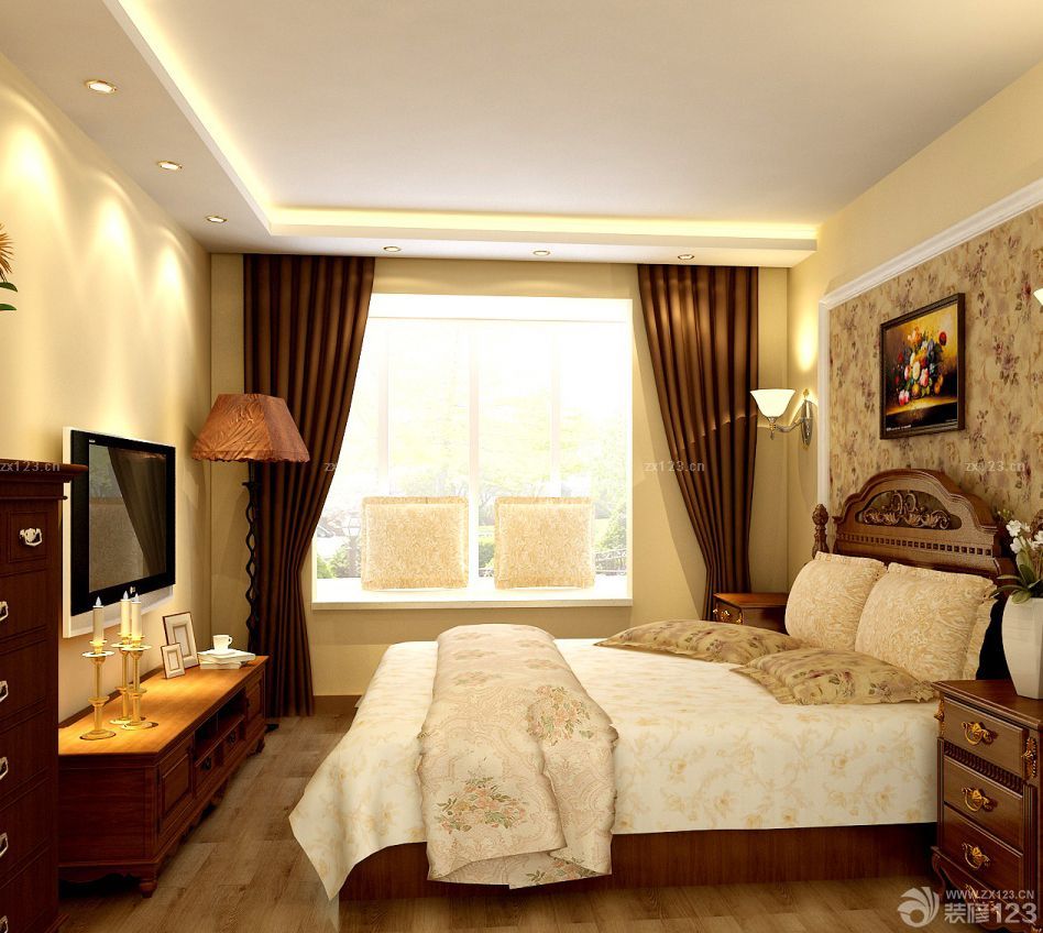 家装90平方房间新古典卧室装修图片大全2025