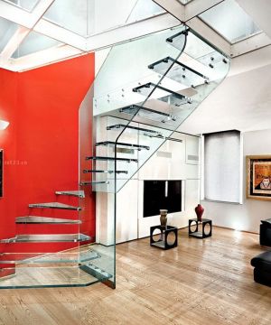 家装现代风格复式电视墙装修效果图片欣赏