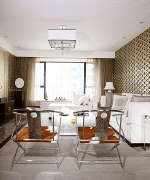 最新中欧混搭别墅家装沙发背景墙设计装修效果图