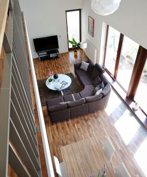 混搭风格别墅家装转角沙发摆放设计效果图片大全