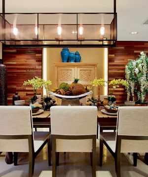 混搭风格别墅木质背景墙装修设计效果图大全