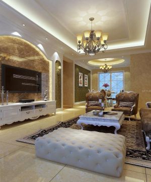 2025欧式风格小户型装修设计沙发凳装修效果图片