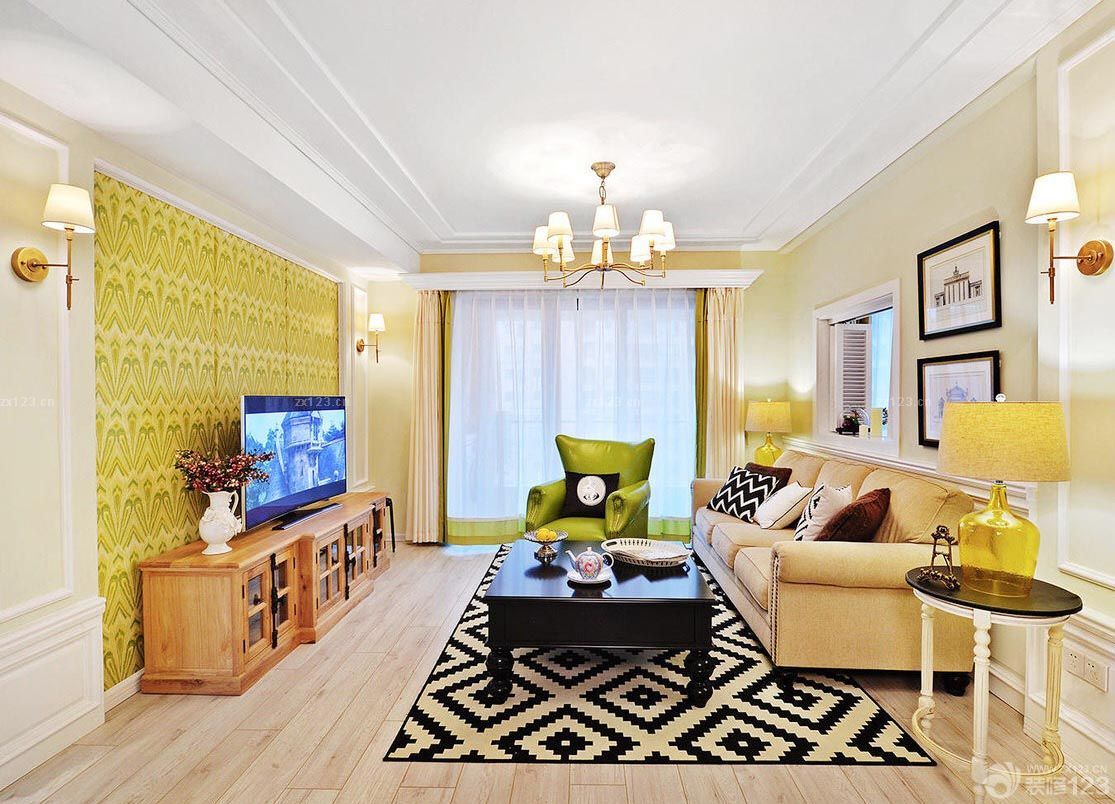 2025现代简约田园风格别墅客厅设计图片大全