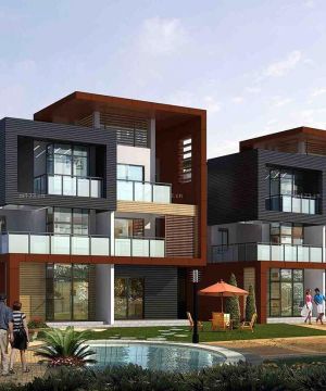 2025时尚混搭家庭生态木别墅设计图片