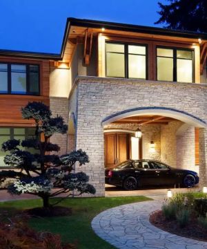 2025生态木别墅门头设计图片