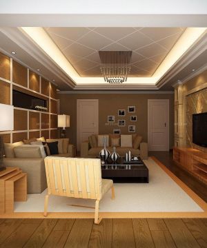 2023现代风格90平米两室两厅客厅装修方案