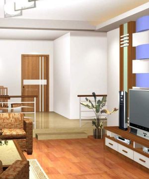 2025最新现代风格客厅小错层楼梯装修效果图片