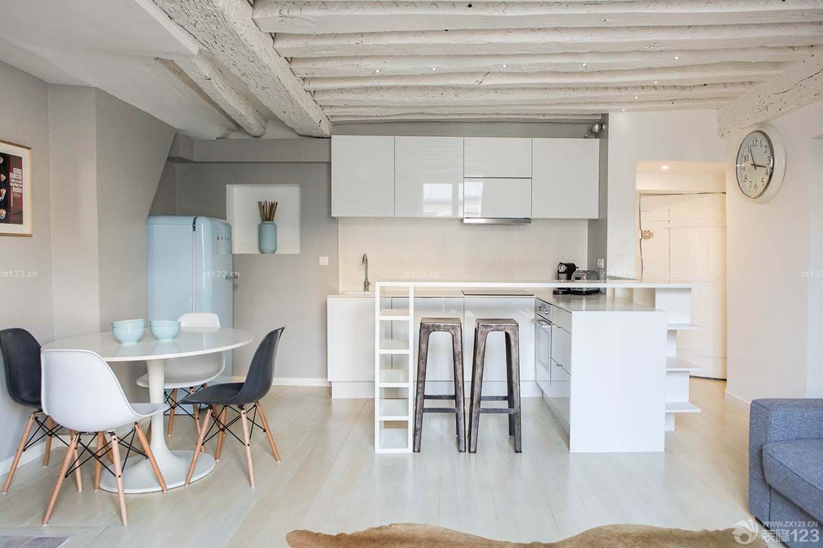 2025最新复式楼房开放式厨房装修效果图