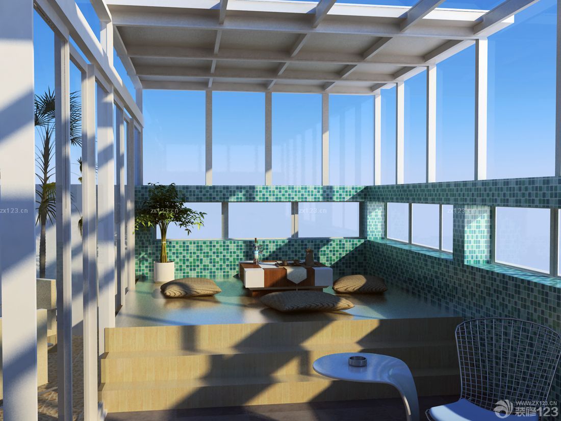 2025最新现代风格小错层阳台台阶设计装修效果图