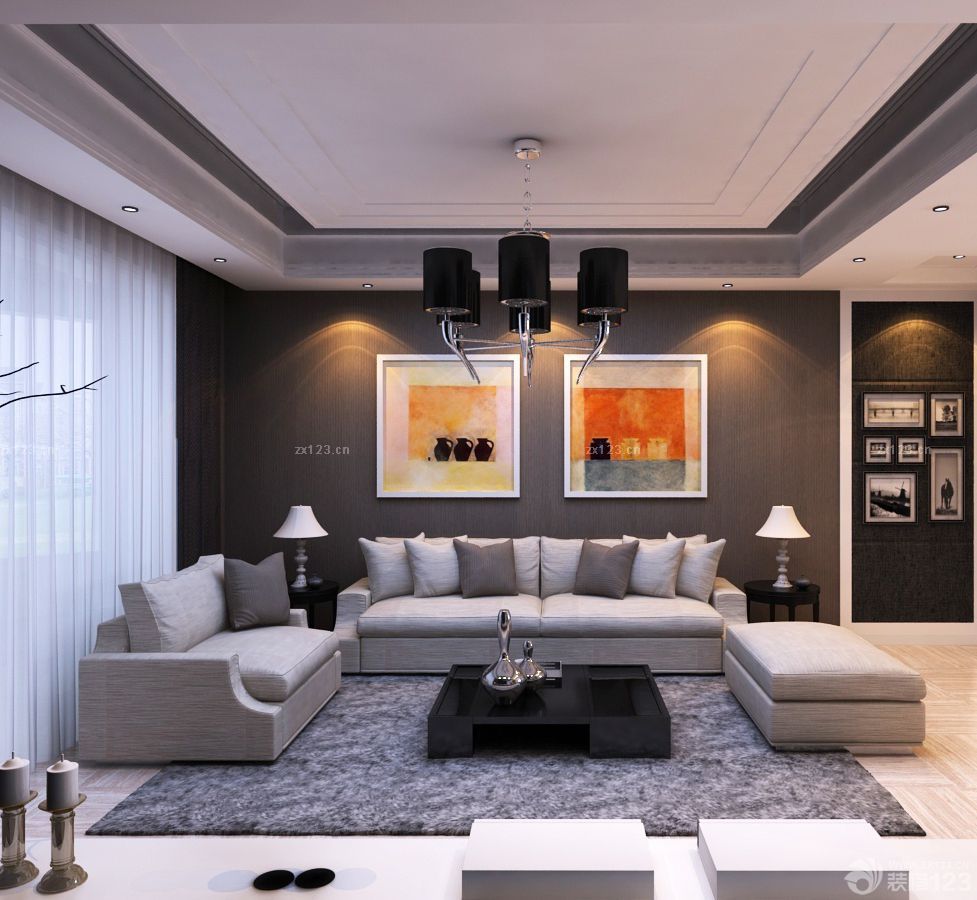 90平米2室2厅普通家庭客厅装修效果图欣赏