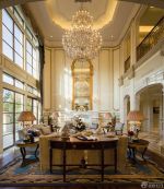 最新欧式新古典别墅大厅水晶灯装修效果图欣赏