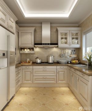 现代欧式风格别墅厨房装修设计效果图欣赏