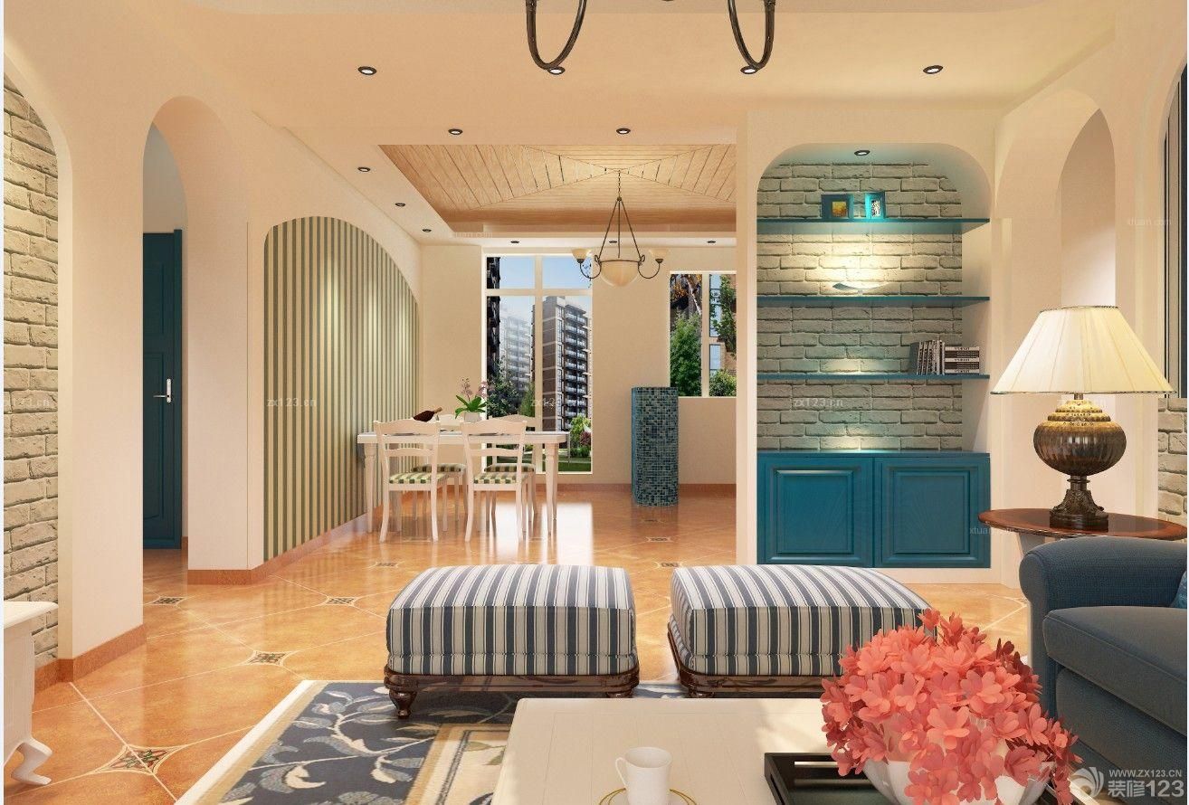 2025小户型装修地中海风格盆栽植物效果图片