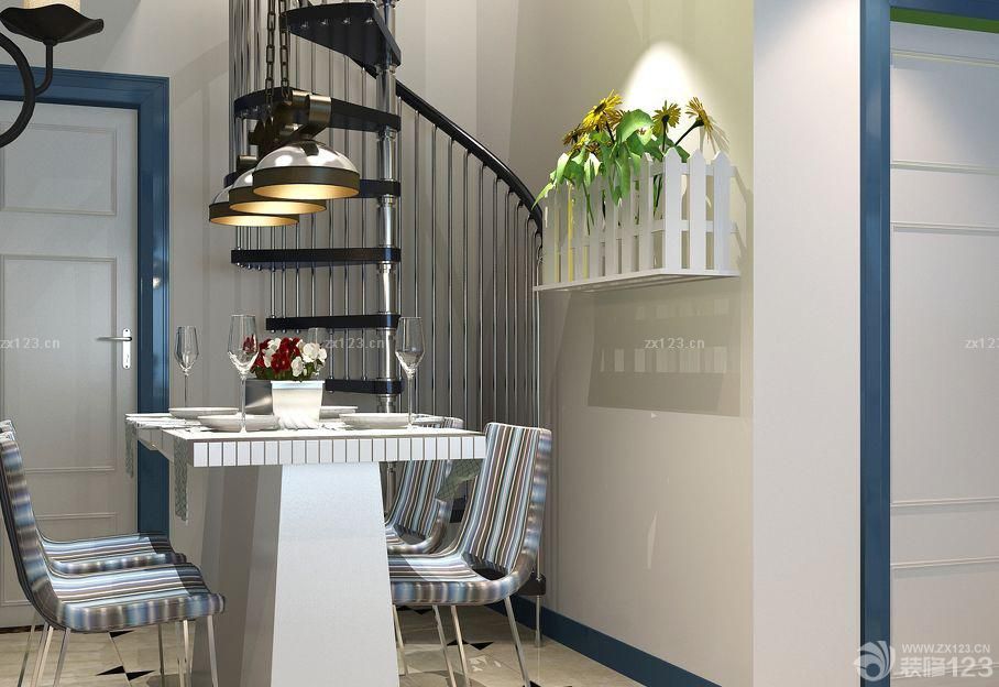 小户型装修地中海风格复式楼楼梯装修效果图欣赏