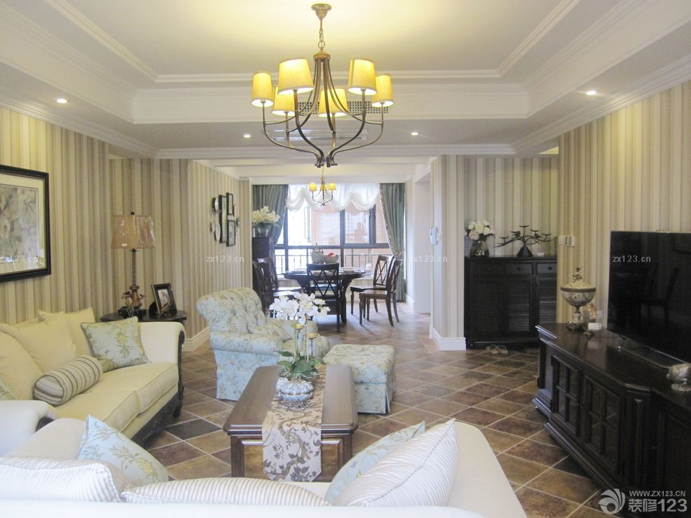 简欧风格家装客厅灯具图片大全