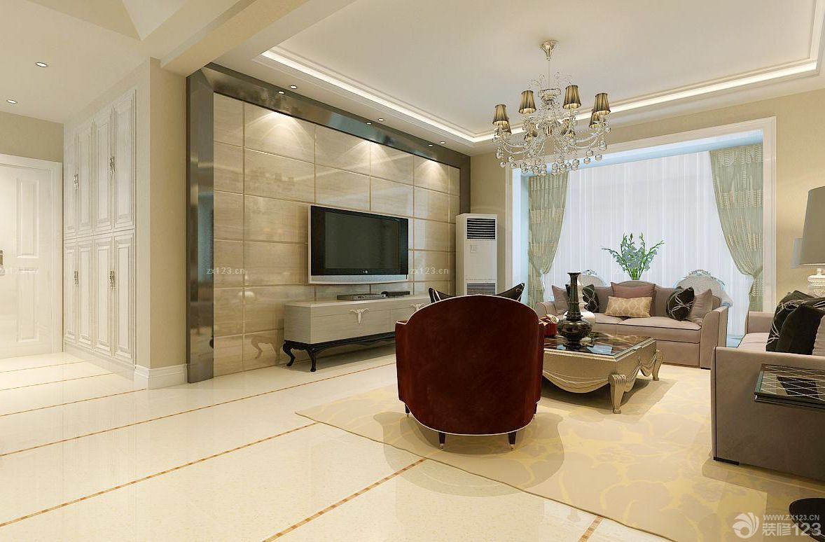 2025简约欧式风格客厅灯具效果图