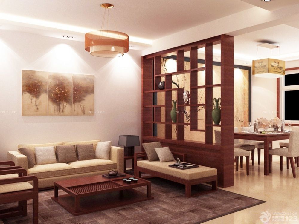 客厅置物架隔断装修效果图大全2025图片