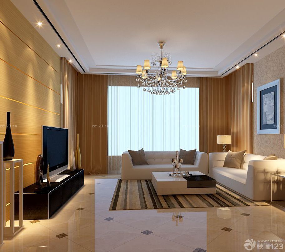 90小户型现代客厅装修样板房大全2025