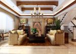 经典别墅美式实木沙发设计图片大全2023