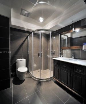 最新英伦风格卫生间浴室装修图片