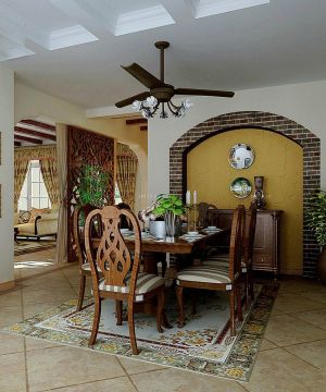 经典美式别墅暗花地砖装修设计效果图欣赏