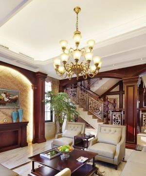 别墅设计图纸及客厅墙面装饰效果图大全