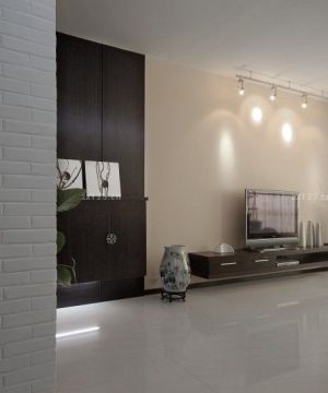 2025现代中式风格客厅电视墙装修图片