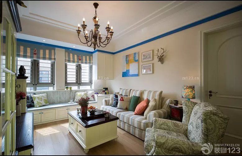 2025最新地中海客厅组合沙发装修效果图欣赏