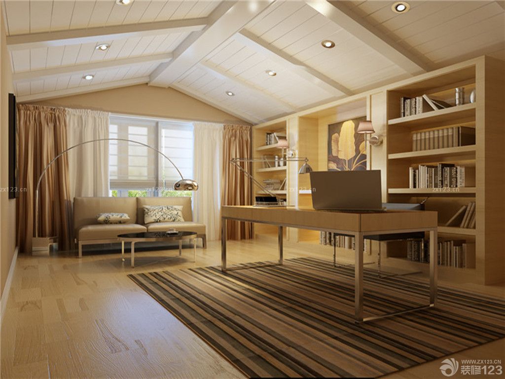 2025现代中式书房家具装修图片