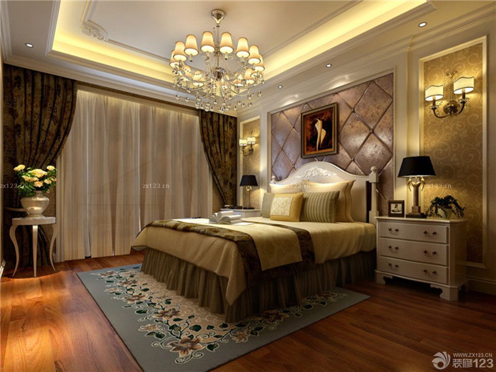 2025欧式卧室软包背景墙装修设计效果图片