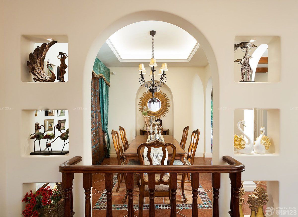 2025别墅混搭风格室内餐厅装潢装饰设计效果图