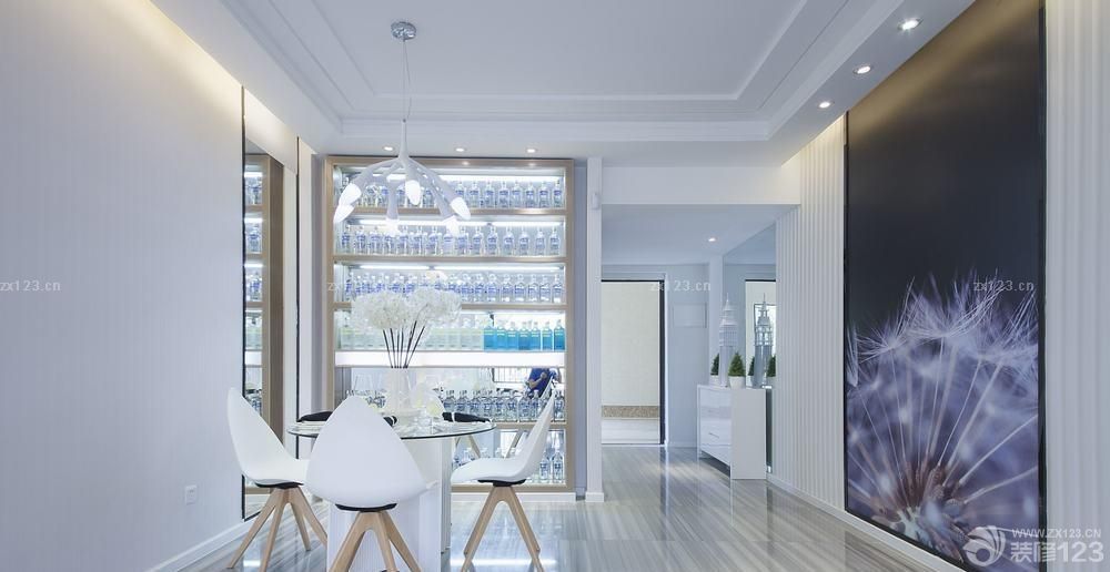 最新现代餐厅酒柜设计效果图片