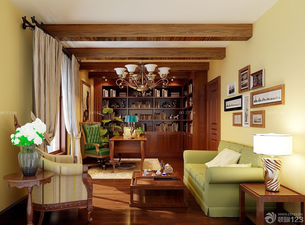 2025经济型别墅书房设计装修效果图片