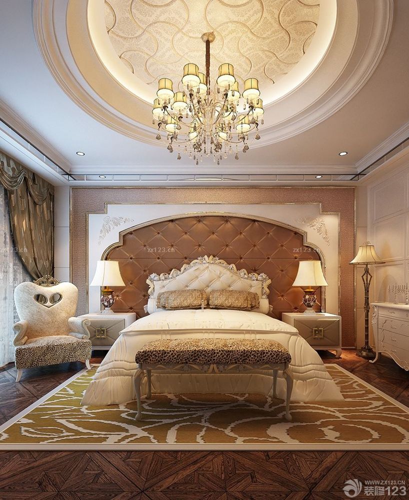 2025欧式别墅圆形吊顶图片大全