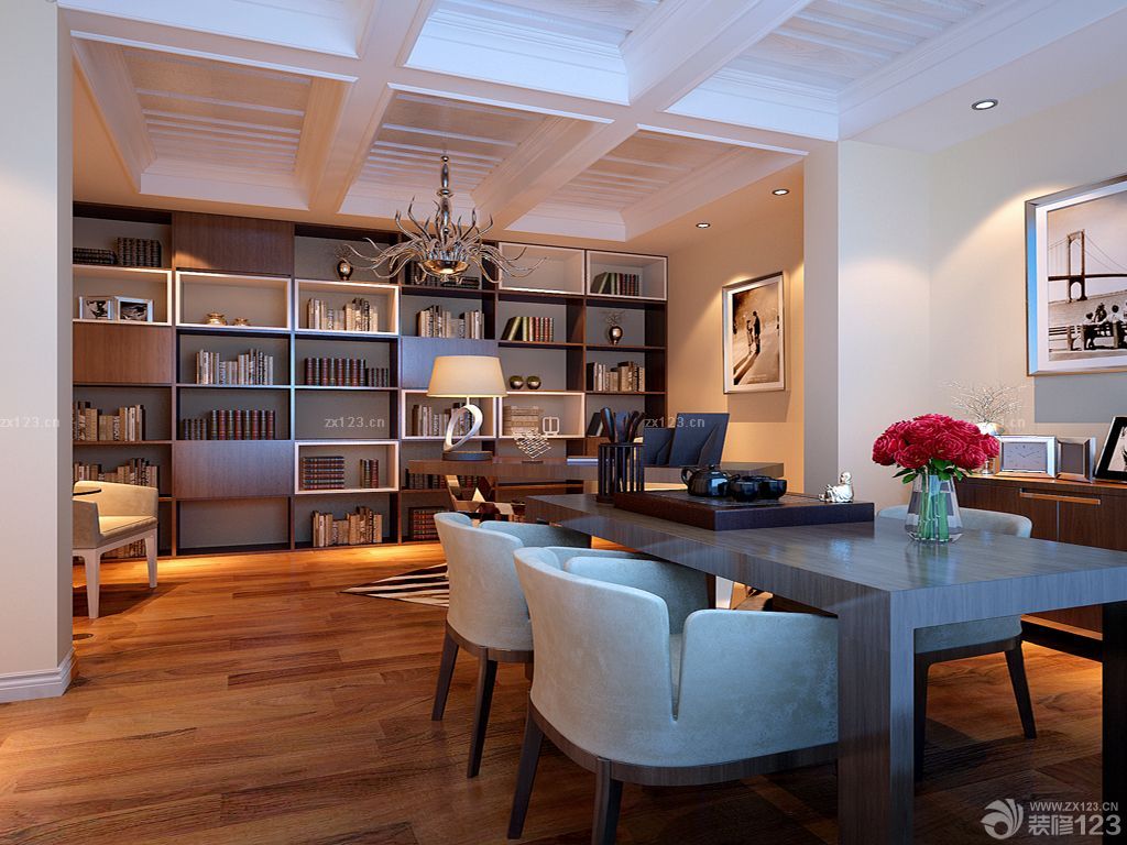 最新家庭餐厅组合书柜