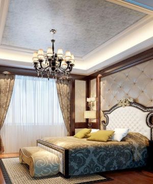欧式经济型别墅床头背景墙装修效果图片欣赏