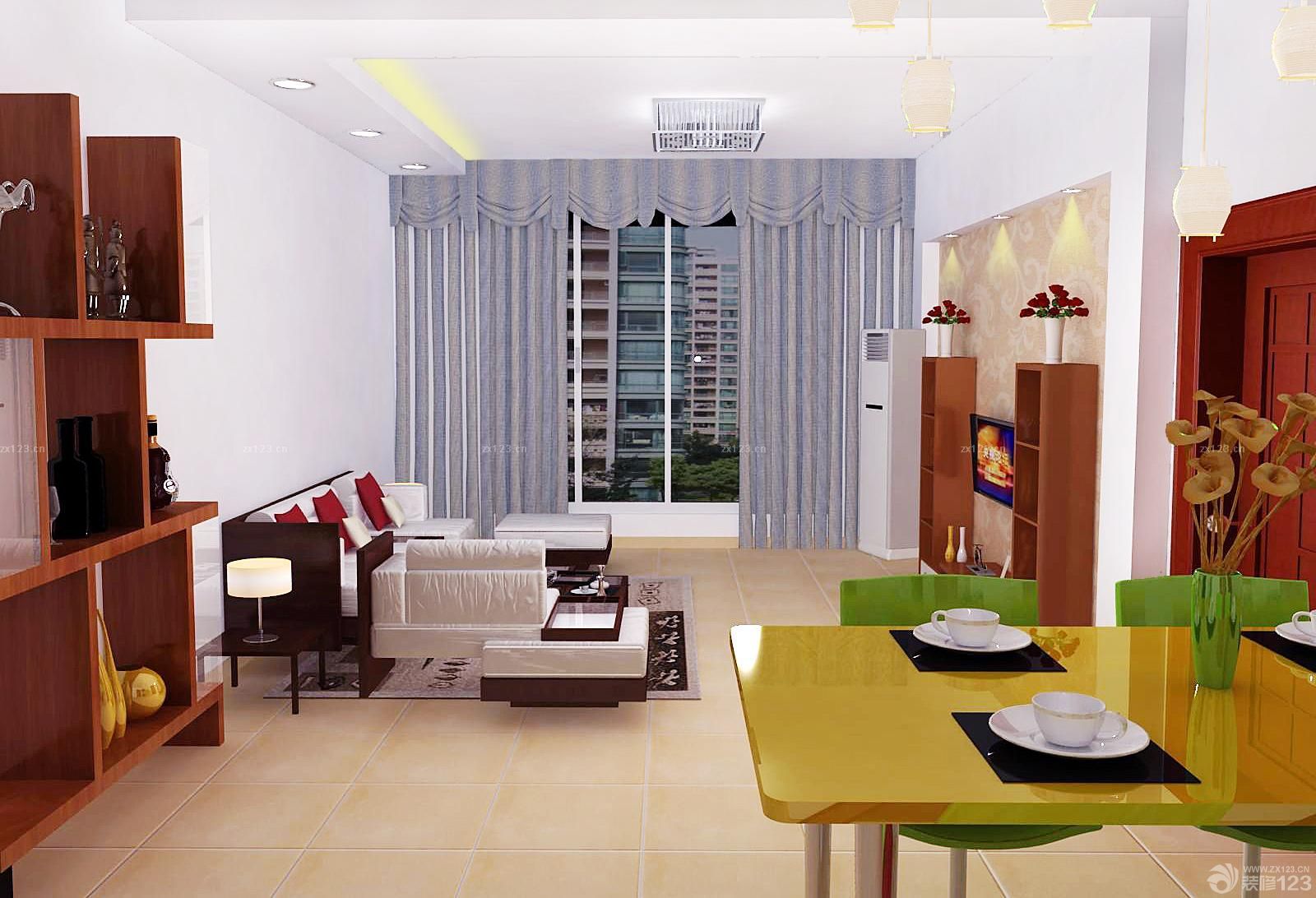 2025现代小户型家装浅黄色木地板装修效果图片