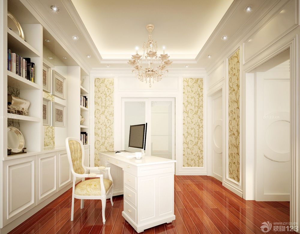 2025世界顶级别墅书房原木地板装修效果图片