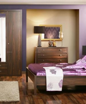 最新小宾馆魅力紫色墙面设计效果图